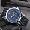 2024 New Mens Watch Quartz Luxury Navitimer B01 DIAL العلامة التجارية Chronograph Belt Strap Strap Wristwatch Wristwatch Breitling 0960