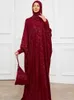 Etnische kleding moslim vrouwen gebed Ramadan maxi jurk Eid Mubarak niqab Long Khimar Abaya Islam hijab bescheiden Musulmane Kaftanethnic Hijab