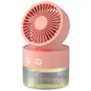 Faça com spray de spray facial ventilador de resfriamento USB Mini Fan Turbine Turbina dobrável Carregamento de ar frio Umidificação Spray Fan Multifuncional Night Light