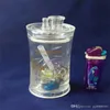 Hookahs transparent vattenkrok glas glas bongs tillbehör glas rökrör färgglada mini