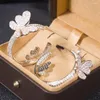 Kolczyki obręcze luksusowe kolorowe wiosenne oświadczenie motylowe dla kobiet przyjęcie weselne Cubic cyrklonia CZ Dubai Bridal Biżuter