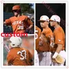 윌 Gasparino Max Belyeu Rylan Gallvan Andre Duplantier II Texas Baseball Jersey Aaron Nixon Douglas Hodo III Porter Brown Jack Odowd 커스텀 스티치 Texas Jerseys