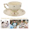 Cups Saucers 1 Set Exquisite Ceramic Coffee Cup Classical servies (diverse kleur)