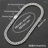 Chains 10MM Bling Iced Out Cuban For Men Women Micro Paved Cubic Zirconia Hip Hop Jewelry