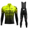 Jersey rowerowe setki zespołu Huub Jersey Set Man Man Autumn MTB Race Cycling Odzież długoterminowy Ropa Ciclismo Outdoor Riding Mundlid 230313