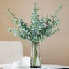 Decorative Flowers 5/10pcs Artificial Eucalyptus Leaf Simulation Green Plant Fake Branch Wreath Home Decoration Wedding Party Christmas