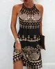 Abiti casual Abiti da donna estate Casual senza maniche Vintage Tribal Print Cutout Daily Dress 230313