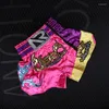 Mäns T -skjortor Muay Thai Boxing Shorts för män för kvinnors barn tonåringar kickboxning kämpar MMA -stammar Sanda Grappling BJJ Sports