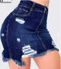 Jupes automne femmes mode Denim jupe déchiré hanche en détresse taille haute bouton crayon femme décontracté été jean 230313