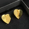 Riz5 studdesigner örhängen y varumärke 18k guld pläterade hjärtform bokstäver små mode kvinnor örhänge bröllop fest juveler