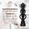 NXY Anal toys Double Motors Wireless Remote Control Plug Vibrator For Men Prostate Massager Patterns Butt Silicone Sex Toys pour Adult Gay 1125