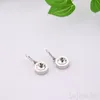 Boucle d'oreille de créateur de voyage plaqué argent ohrringe femme épaisse petite orecchini femme unique métal circulaire amusant boucles d'oreilles en diamant bijoux charmant ZB008 F23