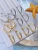 Hoop oorbellen 5pairs Minimalistisch goud zilveren kleur metaal grote cirkel micro zirkoon geometrische ronde groot voor vrouwen meisje bruiloft sieraden