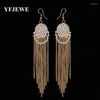 Boucles d'oreilles pendantes YFJEWE bijoux de mariage accessoires mode strass étincelant Long cristal gland crochet d'oreille pour les femmes E320