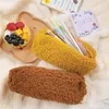 Lammwolle Kawaii Weiche Flauschige Bleistift Tasche Plüsch Fall Schöne Nette Korea Kreative Box Beutel Stationäre Schule Liefert