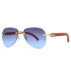 2024年のファッションオフ高級デザイナーNew Men's and Women's Sunglasses Off 2337 Pop Frameless Metal Walk Show Stot