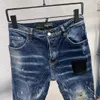 DSQ PHANTOM TURTLE Jeans da uomo Classic Fashion Jeans da uomo Hip Hop Rock Moto Mens Design casual Jeans strappati Distressed Skinny 238m