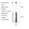 Suspension Lampes Led Tube Lampe Nordic Droplight Cristal Acrylique Aluminium Industrielle Chambre À Manger Bar Spot Light