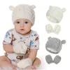 Casquettes Chapeaux Chapeau de bébé Chapeau tricoté Automne et hiver Chapeau de fille Ensemble de gants Garçon Mignon Petite Oreille Style Bébé Garçons et Filles Chapeaux 0-2T 230313