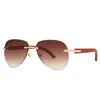 2024年のファッションオフ高級デザイナーNew Men's and Women's Sunglasses Off 2337 Pop Frameless Metal Walk Show Stot