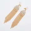 Boucles d'oreilles pendantes YFJEWE bijoux de mariage accessoires mode strass étincelant Long cristal gland crochet d'oreille pour les femmes E320