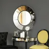 Mirrors Modern Round Wall Mirror Vanity Makeup Glass Console Venetian Decorative Mirrored Art Wall-mounted