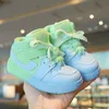 Children sneakers 2023 spring and autumn style high top girls casual shoes non-slip cartoon boy's running shoes soft soled baby toddler shoes Size 21-32