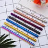 Drinking Straws 215 12mm 7 Colors Colorful Reusable Straight Large Stainless Steel Straw Free LX4293