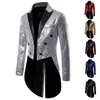 Jackets masculinos homens brilhantes lantejoulas brilhantes jaqueta blazer masculino de boate de boate traje blazer homme cantores cenas roupas de palco tuxedo 230313