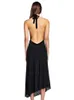 Feestjurken cryptografische elegante halter gedrapeerde sexy backless maxi jurk outfits voor dames club feest mouwloze zomersplarten jurken vestido l230313