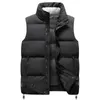 Men's Vests 2023 Autumn Winter Mens Parka Vest Outerwear Men Solid Casual Sleeveless Jacket Cotton Padded WaistCoats Male Oversized 5XL