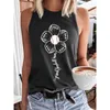 Women's Tanks Letter Print White Tank Tops Women Summer O-neck Sleeveless Casual Tee Shirt Harajuku Vest Female Streetwear Plus Size