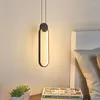 Kronleuchter Moderne LED-Pendelleuchten Minimalistisches Restaurant / Kaffeebar / Wohnzimmer / Nachttischlampe Hintergrundwand Lange Linie zum Aufhängen