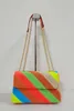 Hot Selling Women's Handbag Color Flannelette Contrast Stitching Bag Messenger Bag 230313