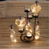 Feestdecoratie Fairy Lights Glass Bottle Jar hartvormige kerstboom ornamenten hangende bruiloftlicht hangen