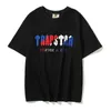 T-shirt da uomo firmata Trapstar nuova t-shirt arcobaleno lettera gradiente asciugamano ricamo manica corta T-shirt da donna casual allentata da uomo Fog High Street