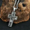 Pendentif Colliers Vintage Bible Catholique Croix Crâne Pour Hommes En Acier Inoxydable De Mode Punk Hip Hop Bijoux Chaînes Cadeau En GrosPendentif