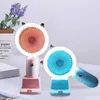 Ventilateurs électriques portables USB rechargeables Mini avec main à trois vitesses pour la maison et les voyages Camping Night Light Cooler