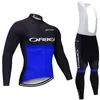 Orbea Team Cycling Long ärmar Jersey Bib Pants Set Spring and Autumn Breatble Bike Sports Uniform Mens Racing Clothing Y23031301