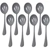 Dinnerware Sets 8Pcs Rose Service Spoon Set Mirror Stainless Steel Soup Colander Salad For Household Public Kitchen Table