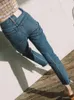 Femmes Jeans Femmes Pantalons PrintempsÉté Taille Haute Rétro Lavé Bleu Veau Droit Top Ligne Décoré Ninepoint 230313