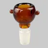Bear Ears Shape Glass Bowl voor Hookah - Past op 14 mm en 18 mm mannelijk gewricht, gekleurd rookaccessoire
