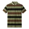 Men's T Shirts High Quality Cotton Fashion Super Large Summer Men Stripe Short Sleeve Casual Knitted Shirt Plus Size XL-4XL5XL6XL7XL8XL