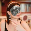 Party Maski Venetian Masque Half Face punk Masque In Cool Steampunk Style Half Face Punk Masque na Costume Halloween Party Phantom z 230313