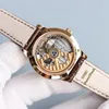 2023 New Luxury Womens Diamond Watches 34mm Cal.898A/1 Mechanical Automatic Movement Lady Watch day/night Calfskin Strap Fashion Causal Wristwatch