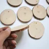 Christmas Decorations 45pcs Wood Tree Ornaments Props Diy Kids Painting Decor Craft Tags For Home Gift