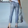 Jeans da donna Donna Stretch Strappato Strappato Pantaloni skinny a vita alta in denim Pantaloni jeans tagliuzzati Pantaloni Jeggings slim Donna Primavera Autunno Wear 230313