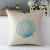 Pillow Case Shell Cover Marine Animal Hippocampus Starfish Coral Jellyfish Throw Pillowcase Wholesale