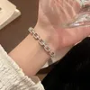 Party High-grade zircon chain hollow-out open bracelet super flash ins style versatile bracelet fashion trend temperament bracelet