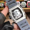 MEKANISKA LADER Titta på Mechanical Mens Watches Skull Richa Luxury Barrel RM052 Mekanisk klocka Mens Hollow Calendar Automatisk sportkorg